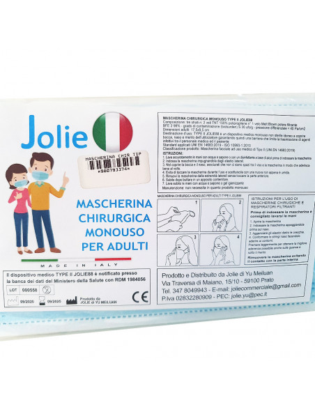 Mascherina Chirurgica Tipo I 10 Pezzi