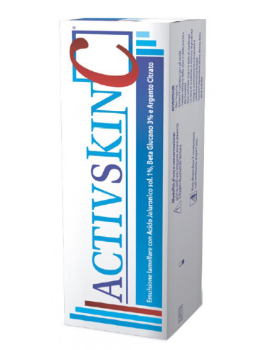Emulsione Iamellare Activ Skin Con Acido Jaluronico 1% Betaglucano 3% E Argento Citrato 30 Ml - Activ Skin Srl