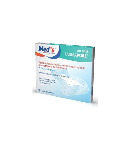 Meds Pore Medicazione In Poliuretano Adesiva Impermeabile 10x6cm 5 Pezzi - Farmac-zabban Spa