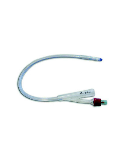 Securdrain Catetere Foley In Silicone Con Scanalature Longitudinali 2 Vie Ch 18 Palloncino 5/10ml - Securmed Spa