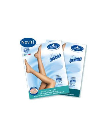 Sauber Calza Autoreggente 140 Denari Maglia Microrete Neutrobeige 4 Linea Classica - Desa Pharma Srl