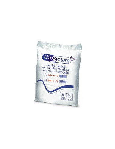 Sacca Di Drenaggio Da Gamba Per Incontinenza Urosystem Tubo10 Cm 30 Pezzi - Desa Pharma Srl