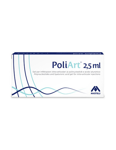 Siringa Intra-articolare Poliart 20mg/ml Acido Ialuronico 2,5 Ml - Mastelli Srl