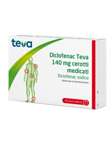 Diclofenac (teva)*10 Cerotti Medicati 140 Mg