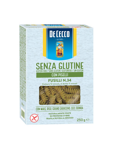 De Cecco Fusilli N34 Con Piselli 250 G