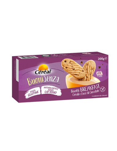 Cereal Buoni Senza Biscotti Breakfast Cereali E Gocce Di Cioccolato 200 G - Nutrition & Sante Italia Spa