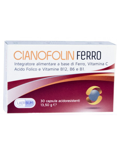 Cianofolin Ferro 30 Capsule - Laerbium Pharma Srl