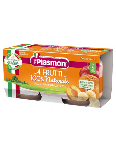 Plasmon Omogeneizzato 4 Frutti 2 X 80 G