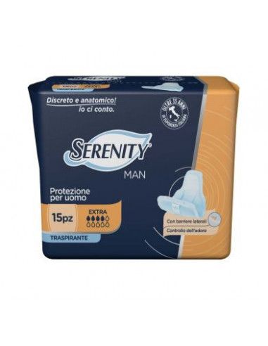 Pannolino Serenity Light Man Extra Con Adesivo O Altro Fissaggio 15 Pezzi - Serenity Spa