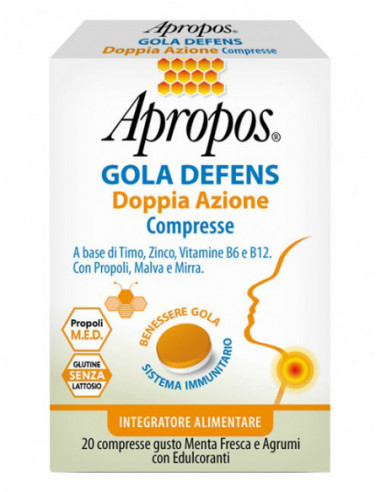 Apropos Gola Defens Doppia Azione 20 Compresse - Desa Pharma Srl