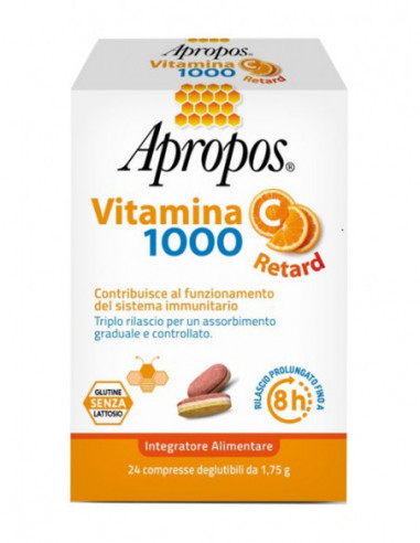 Apropos Vitamina C 1000 A Rilascio Prolungato 24 Compresse Deglutibili - Desa Pharma Srl