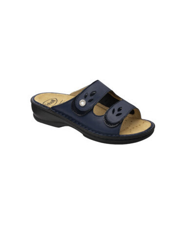 PALMAH LEATHER+ELASTICATED W BLU NAVY 36