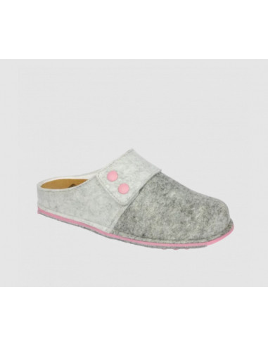 Spikey6 Felt Womens Grey/light Grey/pink 39 Bioprint Materiale Tomaia Feltro Fodera Tomaia Microfibra Sottopiede Microfibra Suol