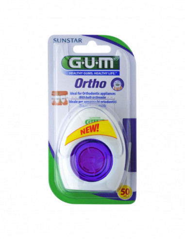 Gum Ortho Floss Filo Spugnoso 50 Pezzi