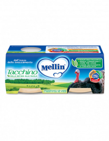 Mellin Omogeneizzato Tacchino 2 X 80 G