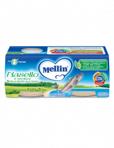 Mellin Omogeneizzato Nasello 2 X 80 G