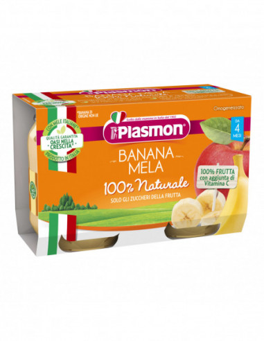 Plasmon Omogeneizzato Banana/mela 2 X...