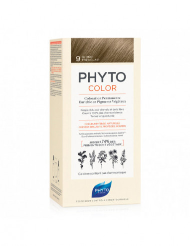 Phytocolor 9 Biondo Chiariss 1 Latte + 1 Crema + 1 Maschera+ 1 Paio Di Guanti - Phyto (laboratoire Native It.)
