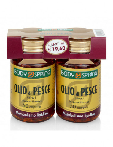 Body Spring Olio Di Pesce Omega 3 Confezione Bipack 50 Capsule X 2 - Angelini Spa