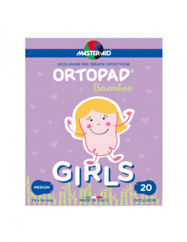Cerotto Oculare Per Ortottica Ortopad Girls M 5,4x7,6 20 Pezzi - Pietrasanta Pharma Spa