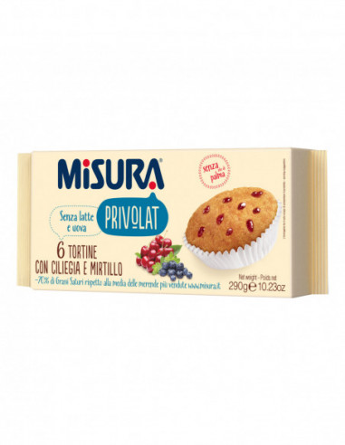 Misura Tortine Privolat Ciliegia 290 G