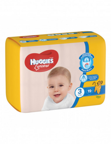 Pannolino Huggies Unistar Midi 3 4/9 Kg 20 Pezzi - Kimberly Clark Italia