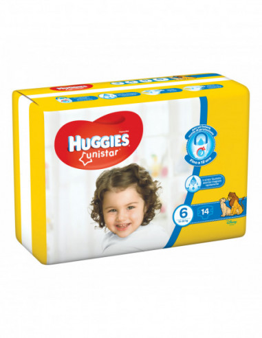 Pannolino Huggies Unistar Extralarge 6 15/30 Kg 14 Pezzi - Kimberly Clark Italia
