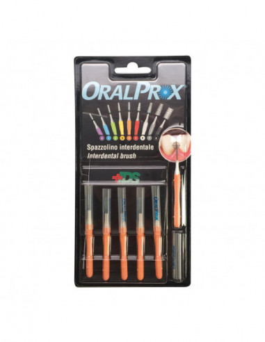 Oralprox Blister Da 6 Spazzolini Interdentali Misura 4 Colore Arancione - Ids Spa