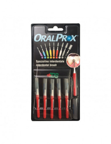 Oralprox Blister Da 6 Spazzolini Interdentali Misura 5 Colore Rosso - Ids Spa