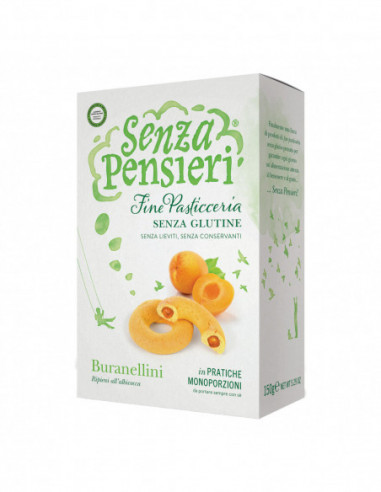 Senza Pensieri Buranellini Albicocca 150 G Porzioni Monodose - Dolci Palmisano Srl