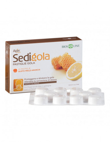 Apix Propoli Sedigola Miele/arancia Di Sicilia 20 Pastiglie - Bios Line Spa