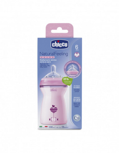 Chicco Biberon Natfeel 6m+ Girl 330 Ml - Chicco (artsana Spa)