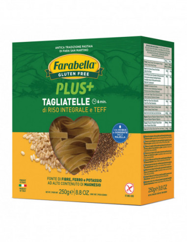 Farabella Tagliatelle Riso Integrale E Teff 250 G - Bioalimenta Srl
