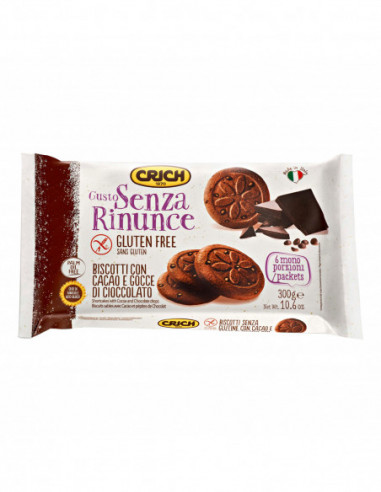 Gusto Senza Rinunce Biscotti Cacao E Gocce Di Cioccolato 300g - Nuova Ind. Biscotti Crich Spa