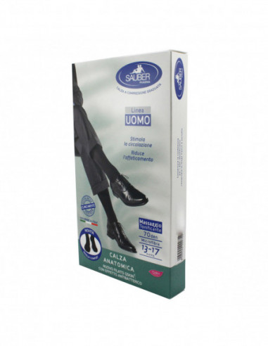 Sauber Calza Uomo Q-skin 70 Den Colore Blu Taglia G - Desa Pharma Srl