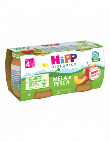 Hipp Bio Omogeneizzato Mela/pesca 2 X...