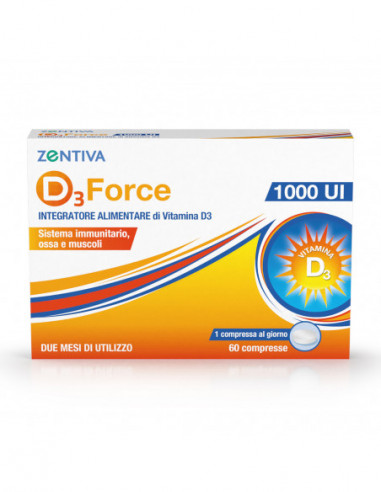 D3 Force Zentiva 1000ui 60 Compresse