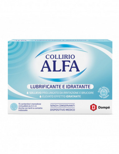 Collirio Alfa Lubrificante/idratante 15 Fiale Monodose - Dompe Farmaceutici Spa