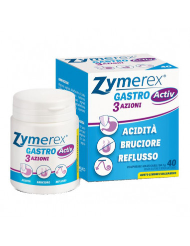 Zymerex Gastro Activ 3 Azioni 40 Compresse Masticabili - Difar Distribuzione Srl