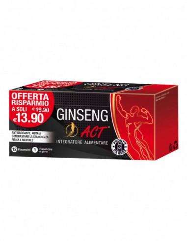 Ginseng Act 12 Flaconcini 10 Ml