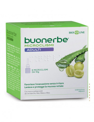 Buonerbe Microclismi Adulti 6 Pezzi X 10 G - Bios Line Spa