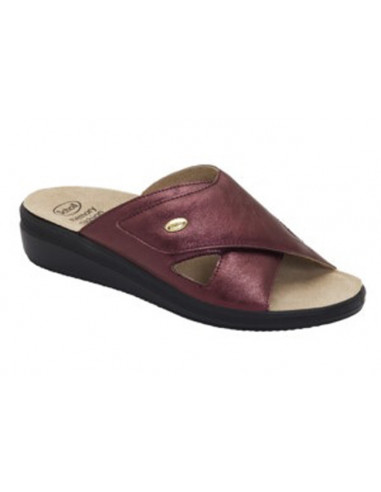 Calzatura Antonia Cross Laminated Synthetic Woman Bordeaux Tecnologia Memory Cushion Materiale Similpelle Laminata + Elasticizza