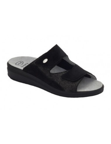 Calzatura Antonia Elastic Suede+printed Suede+elasticated Woman Black Tecnologia Memory Cushion Materiale Pelle Scamosciata Glit