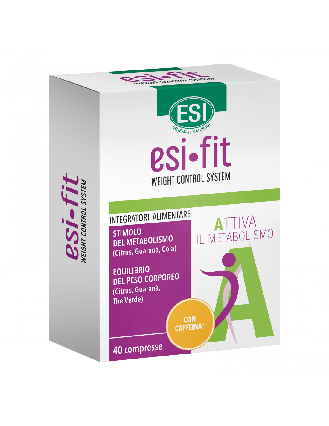 Integratori dimagranti Esi fit attiva con caffeina 40 compresse | Granfarma