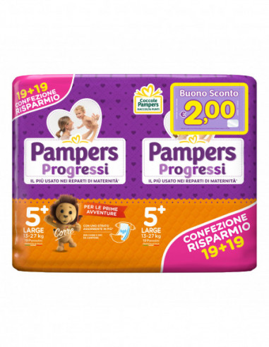 Pampers Progressi Large Pannolino 5+...