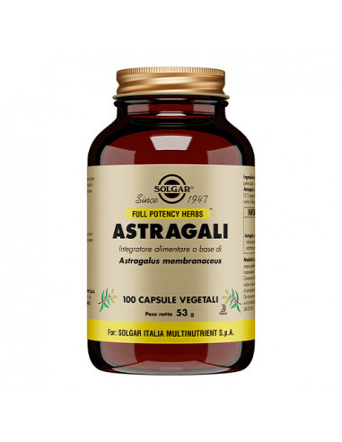 Astragali 100 Capsule Vegetali - Solgar It. Multinutrient Spa