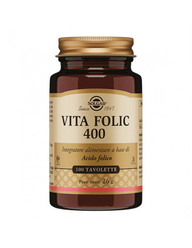 Vita Folic 400 100 Tavolette - Solgar It. Multinutrient Spa