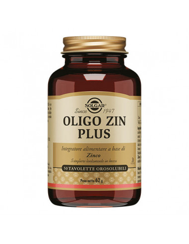 Oligo Zin Plus 50 Tavolette - Solgar It. Multinutrient Spa