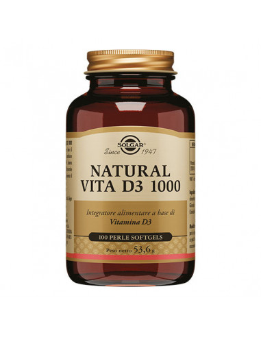 Natural Vita D3 1000 100 Perle Softgel - Solgar It. Multinutrient Spa