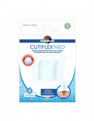 Medicazione Adesiva Impermeabile Trasparente Master-aid Cutiflexmed 12,5x12,5 Cm 5 Pezzi - Pietrasanta Pharma Spa